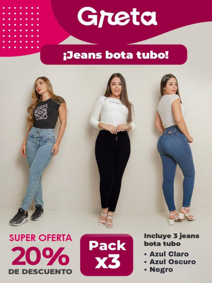 Pack x3 Jeans Cintura Avispa