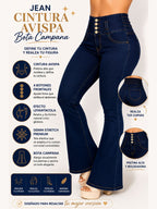 Jean Levantacola Azul Oscuro Mujer
