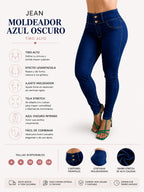 Jean Moldeador Azul Oscuro Tiro Alto (Ref Natalia)