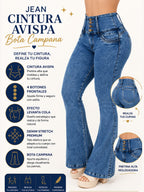 Jean Control Abdomen Azul Medio Stretch