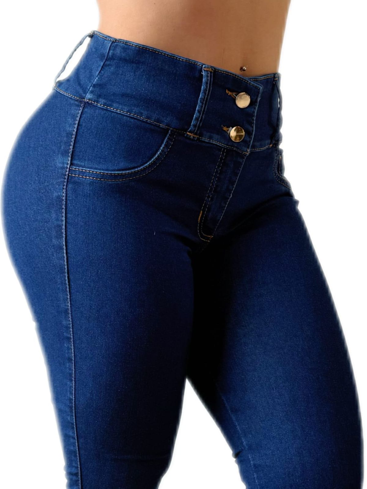 Jean Moldeador Azul Oscuro Tiro Alto (Ref Natalia)