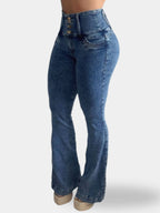 Jean Control Abdomen Azul Medio Stretch