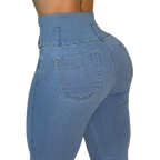 JEAN BOTA CAMPANA TIRO ALTO LEVANTA COLA AZUL CLARO