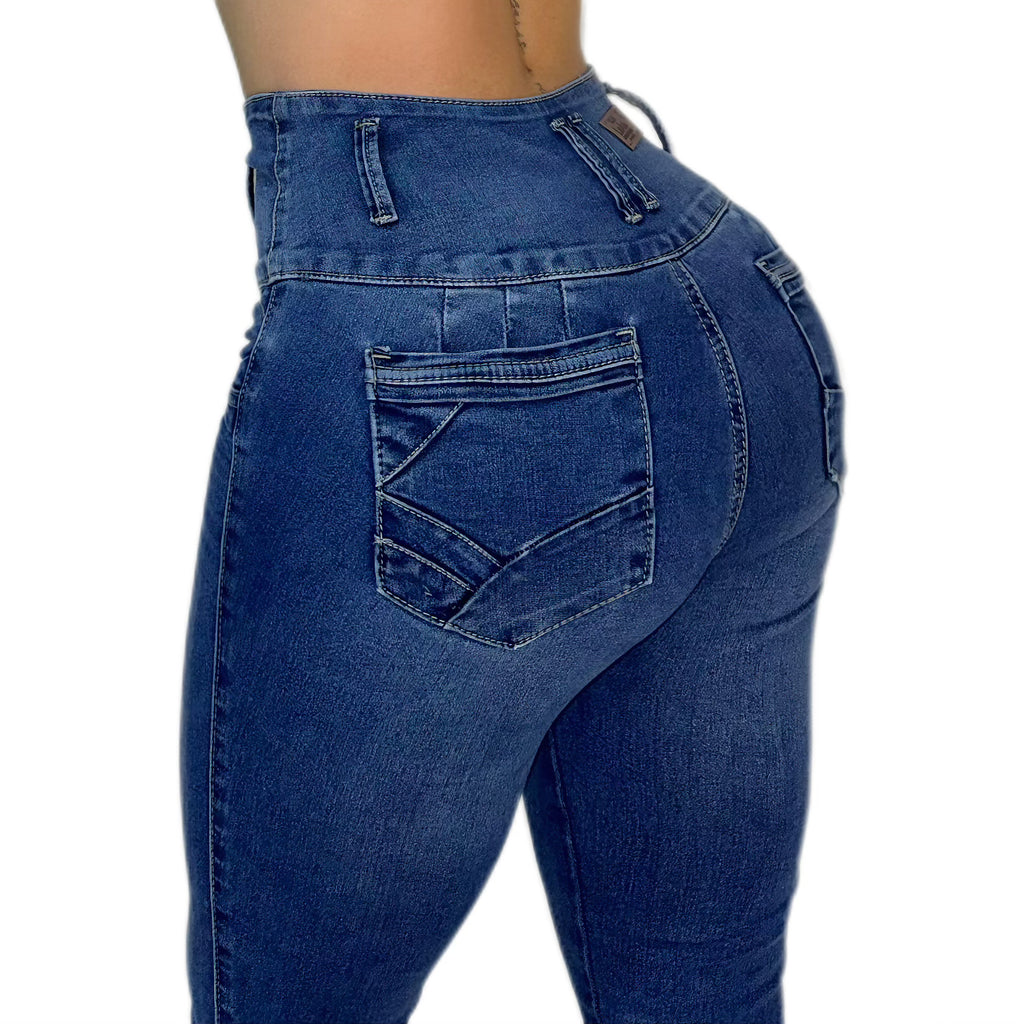 JEAN CINTURA AVISPA TIRO ALTO | DENIM