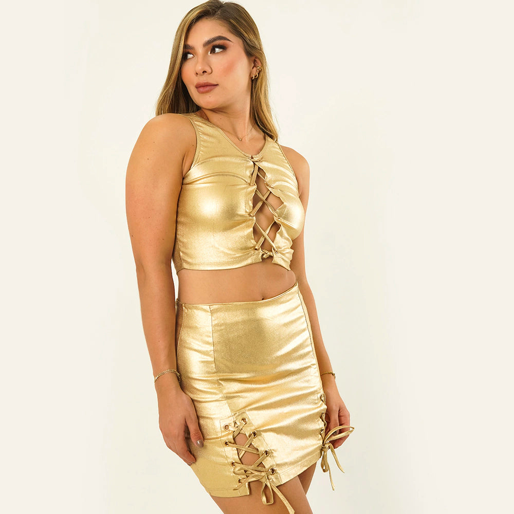 CONJUNTO METALIZADO ARIA – BRILLO Y GLAMOUR EN CADA PASO