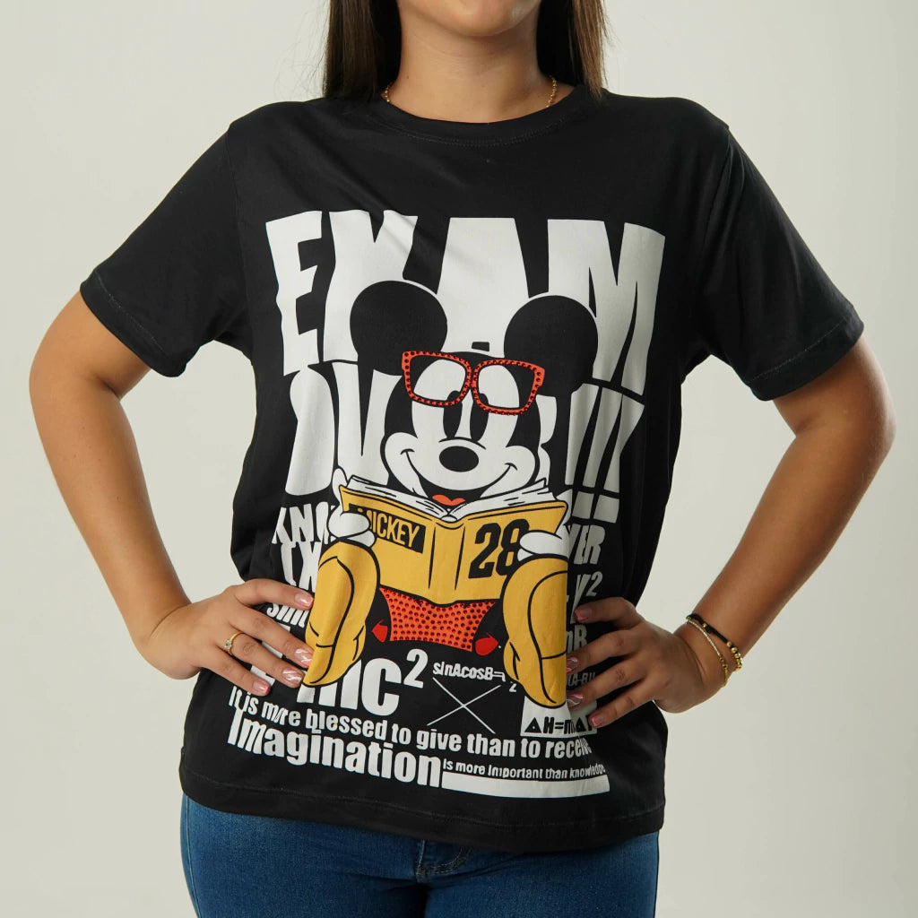 BLUSÓN MICKEY CON GAFAS (NEGRO)  – DIVERSIÓN Y ESTILO BRILLANTE