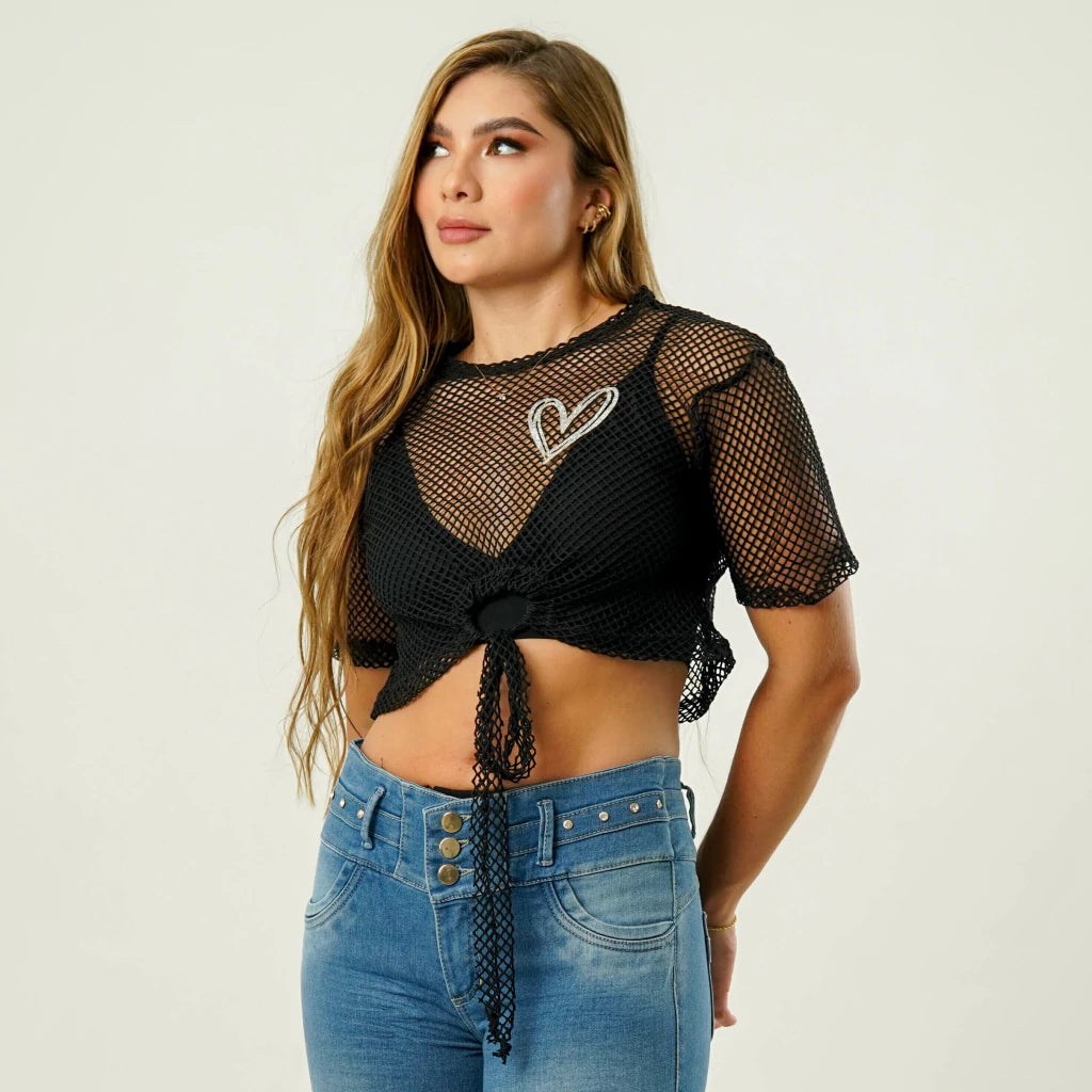 BLUSA ALMA EN MALLA – FRESCURA, ESTILO Y SOFISTICACIÓN