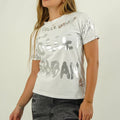 BLUSA DOLCE – FRESCURA Y ELEGANCIA CON ESTAMPADO PLATEADO