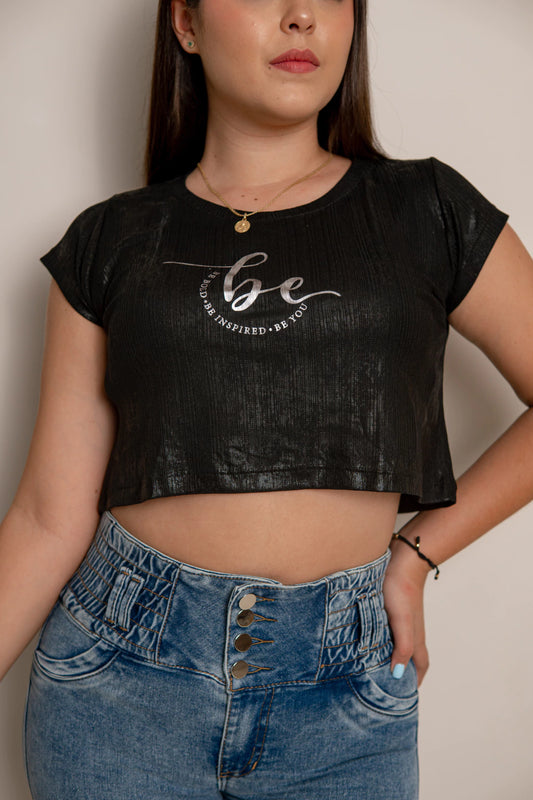 BLUSA ANA – BRILLO Y ESTILO EN FOIL