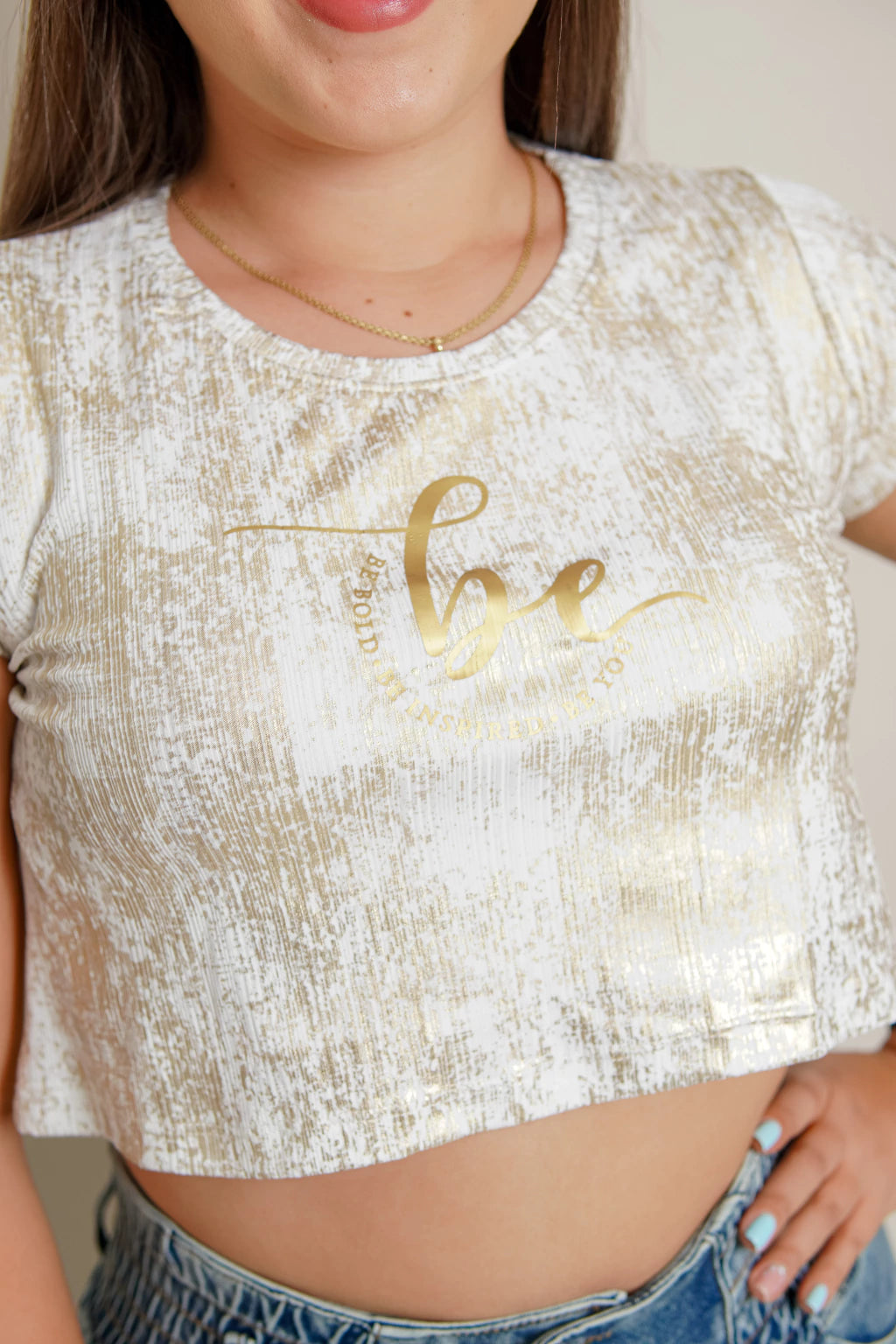 BLUSA ANA – BRILLO Y ESTILO EN FOIL